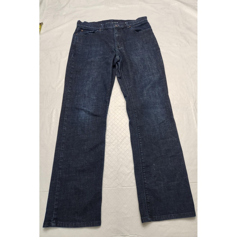 Mott & Bow Jeans Mens 32x30 Blue Straight Dark Wash Stretch Zip Fly Denim